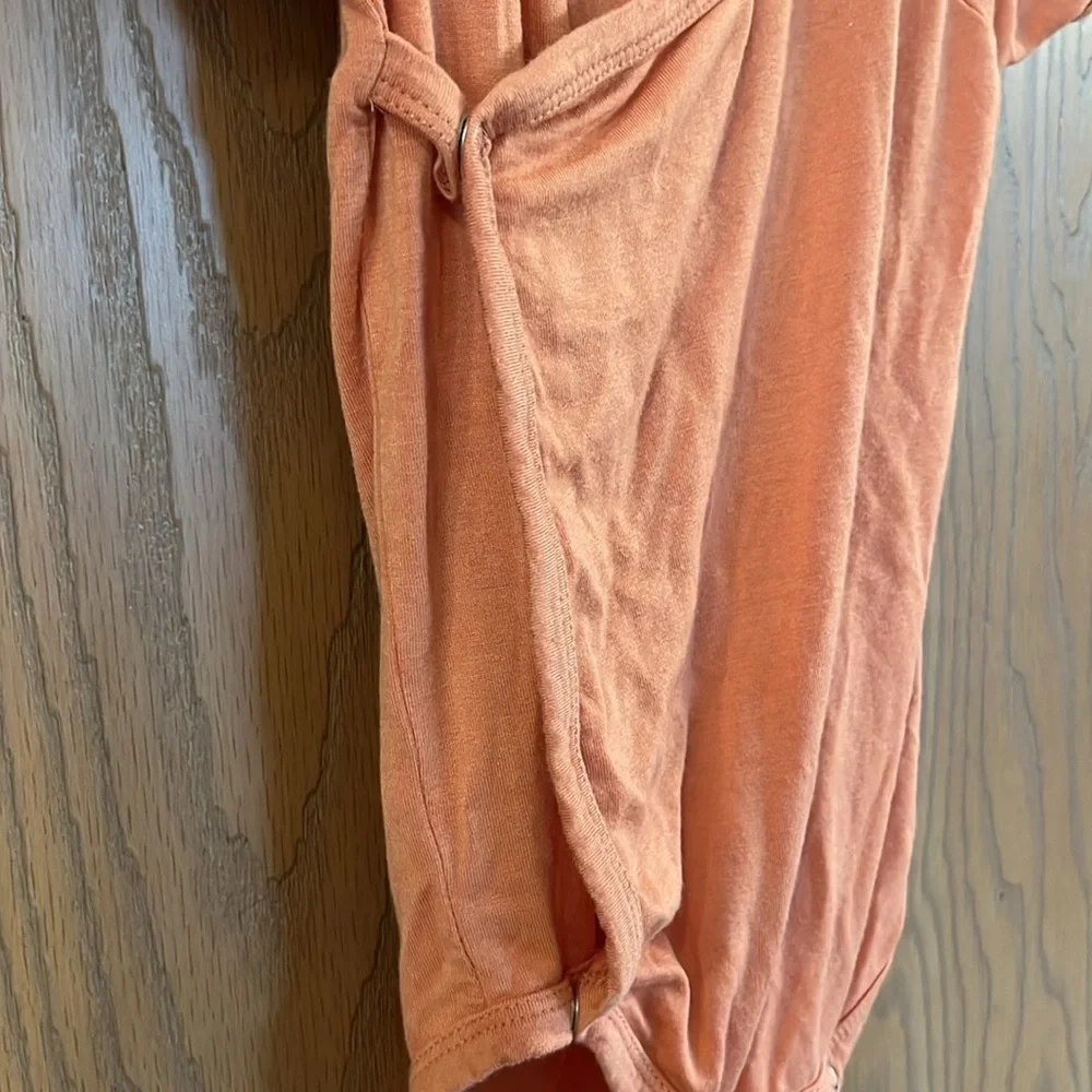 Kate Quinn‎ Short Sleeve Bamboo Kimono Bodysuit Auburn Orange 12-18M
